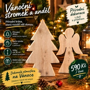 Stromek dřevěný 30cm +